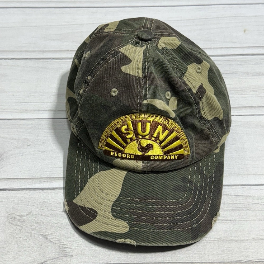 Sun Record Company Hat Cap Camo Memphis Tennessee Music Rock Roll Adjustable